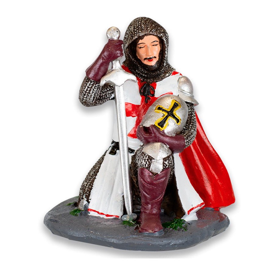 Figura caballero templario velando armas