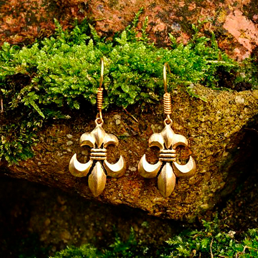 Pendientes Medievales Flor de Lis