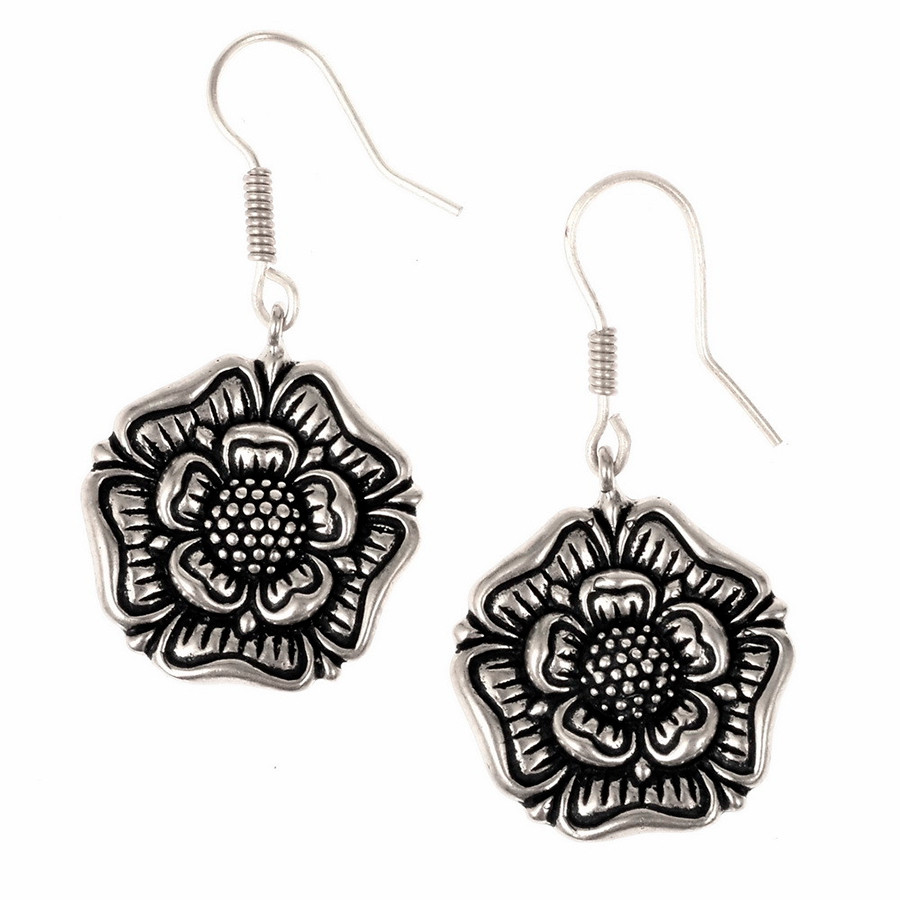 Pendientes Medievales Ingleses Rosa Tudor, siglo XVI