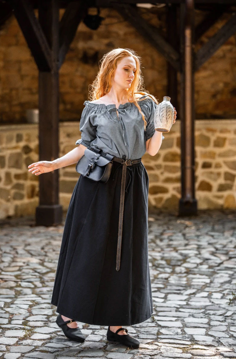 Falda medieval mujer Smilla, negro