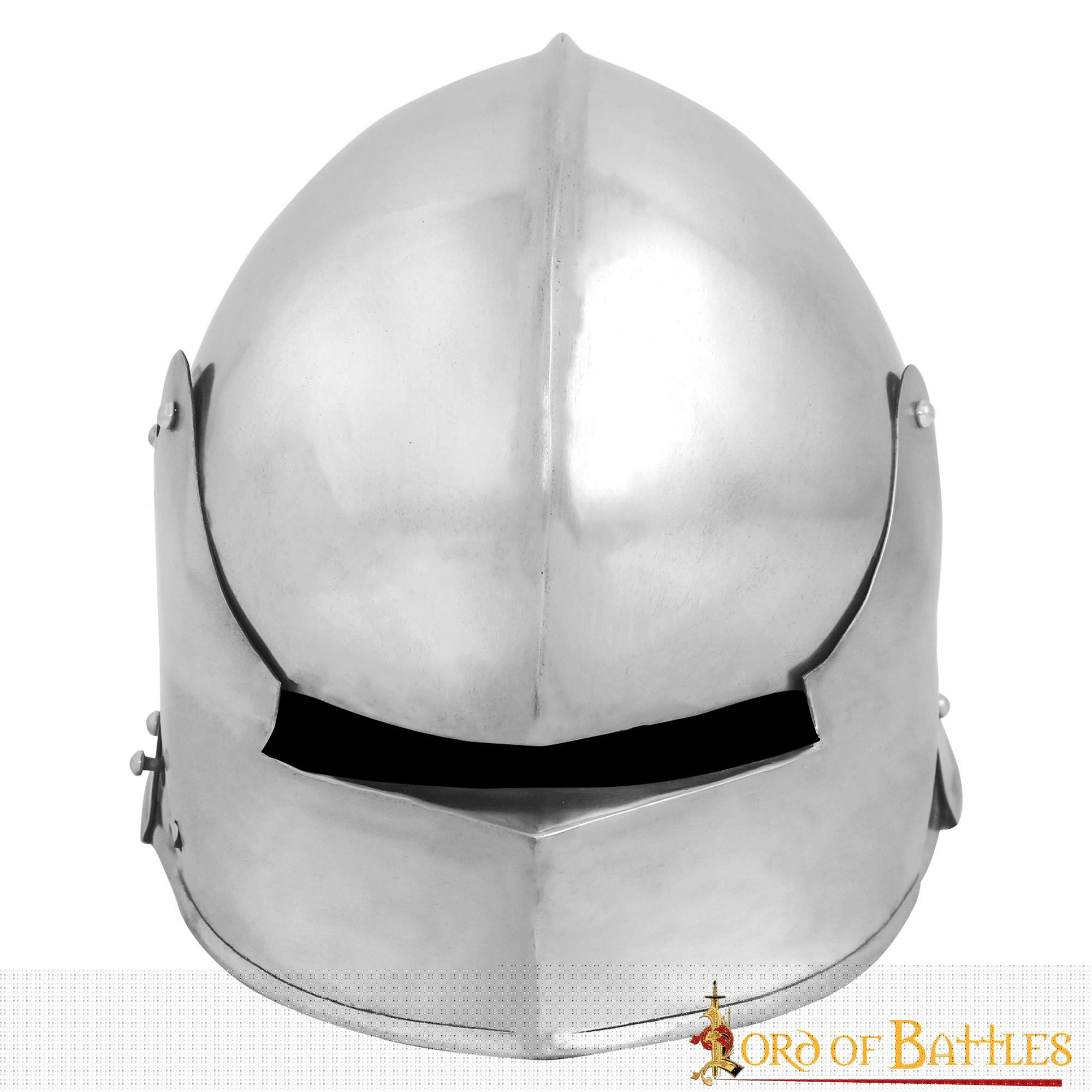 Casco medieval Sallet Alemán, con forro acolchado
