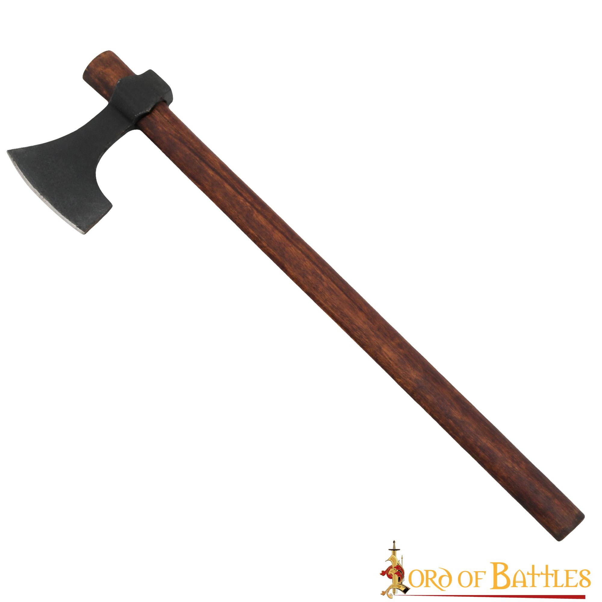 Hacha barbuda vikinga forjada a mano