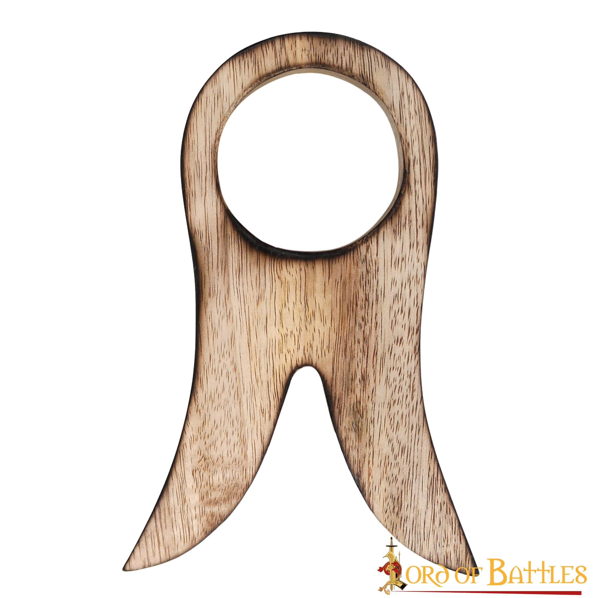 Soporte de madera para cuerno, 16 cm.