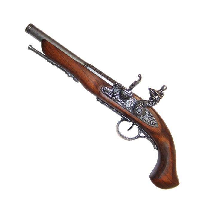 Pistola de chispa, siglo XVIII. (zurda)
