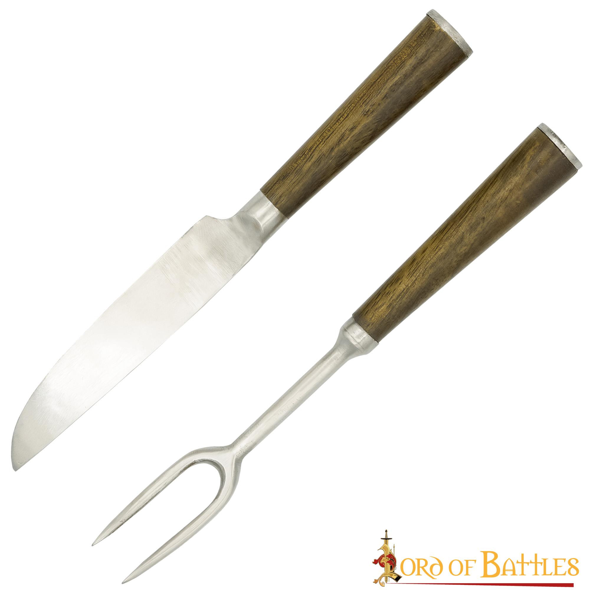 Juego tenedor y cuchillo medieval (20,3 cm.)