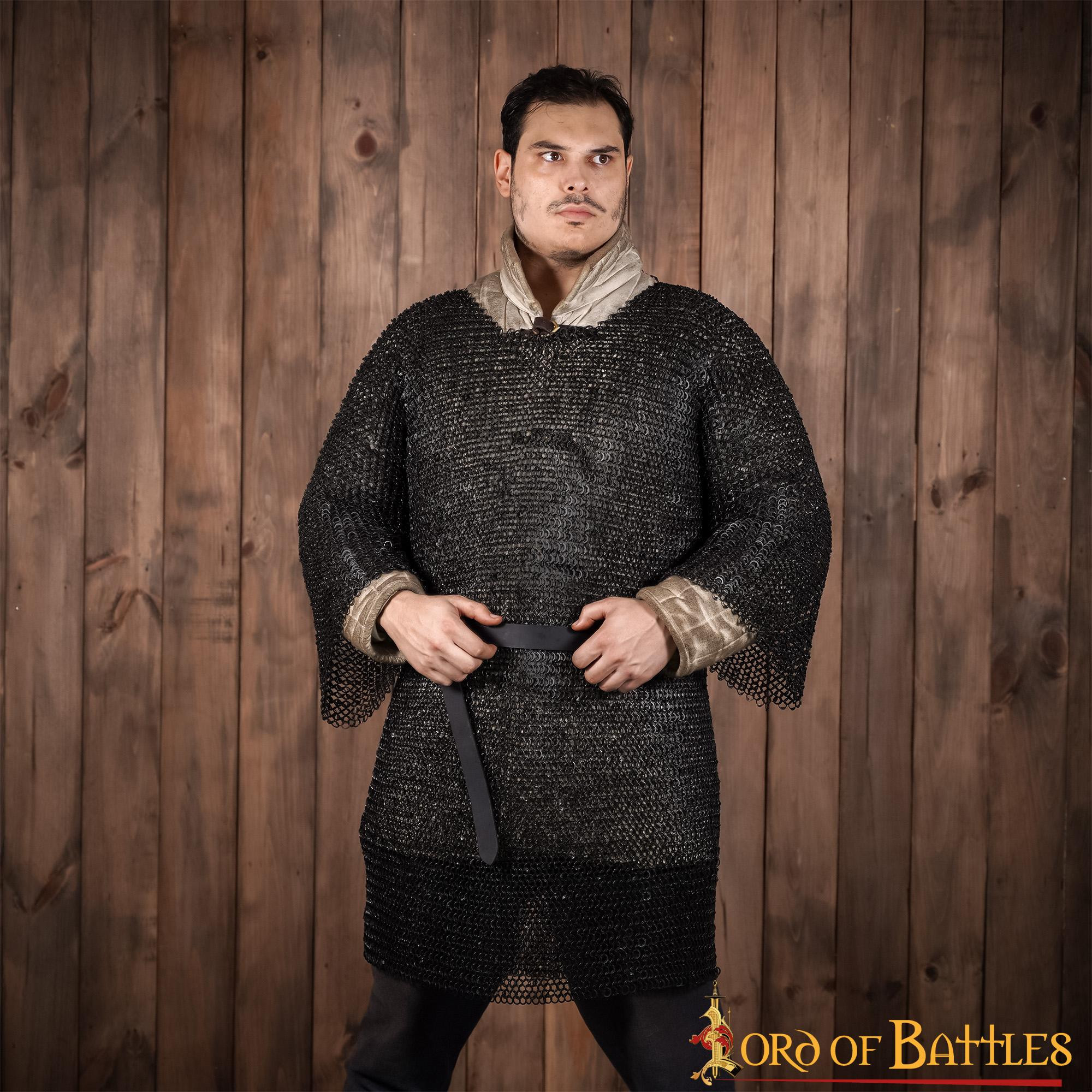 Cota de malla Haubergeon de anillas redondas remachadas