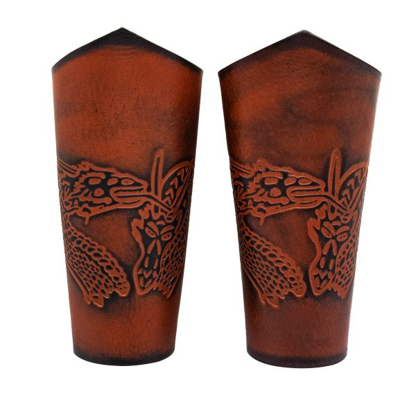 Brazaletes vikingos en cuero modelo Dragón