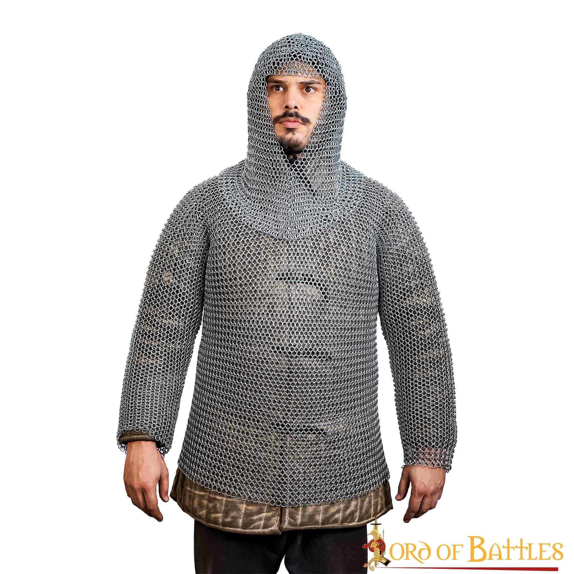 Cota de malla con verdugo anillas 10 mm. recubiertas zinc