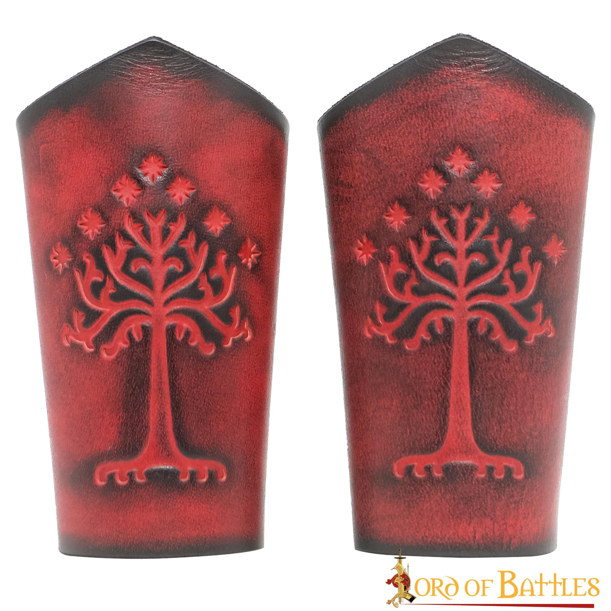 Brazaletes árbol de Gondor en cuero auténtico