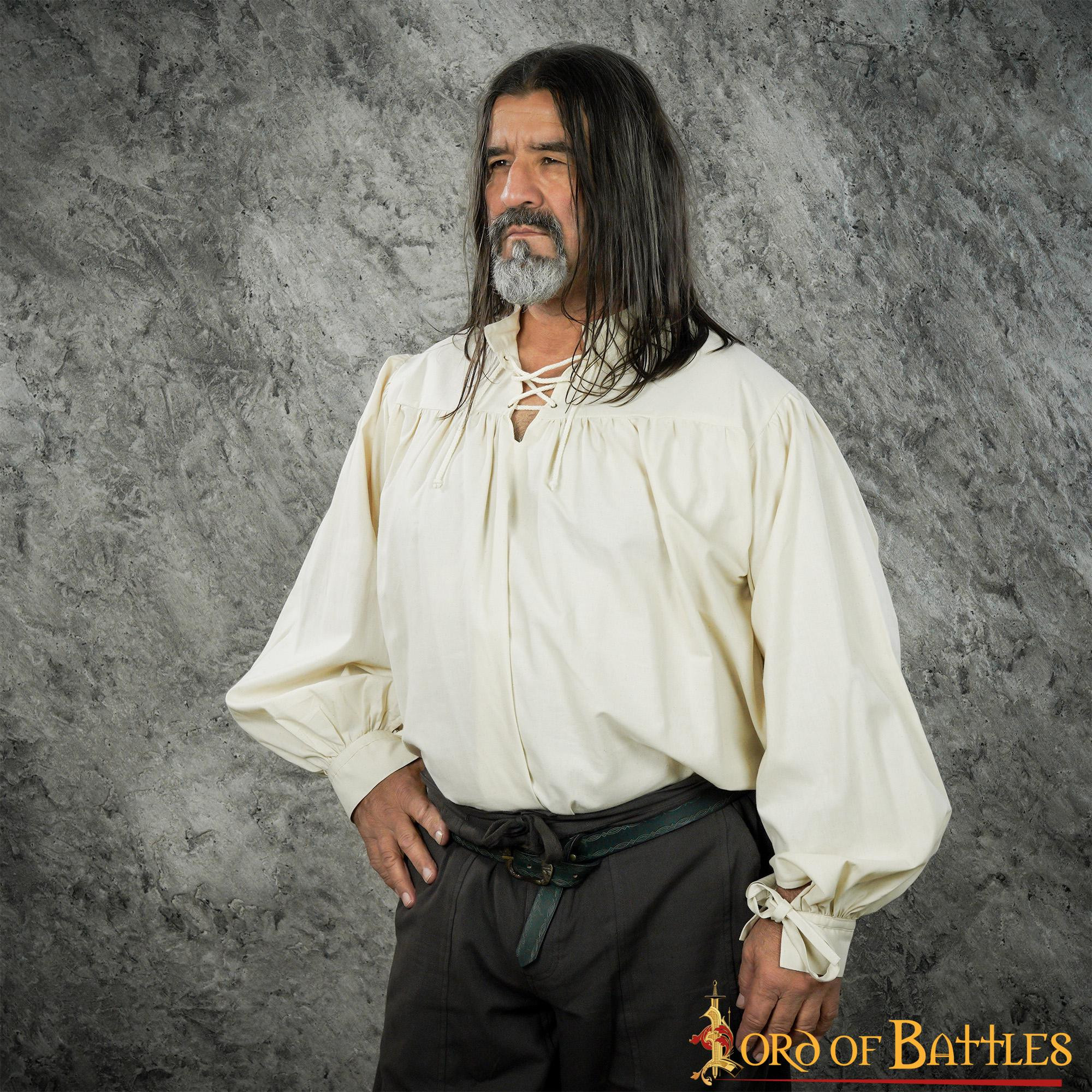 Camisa medieval y renacentista Elric - Crudo