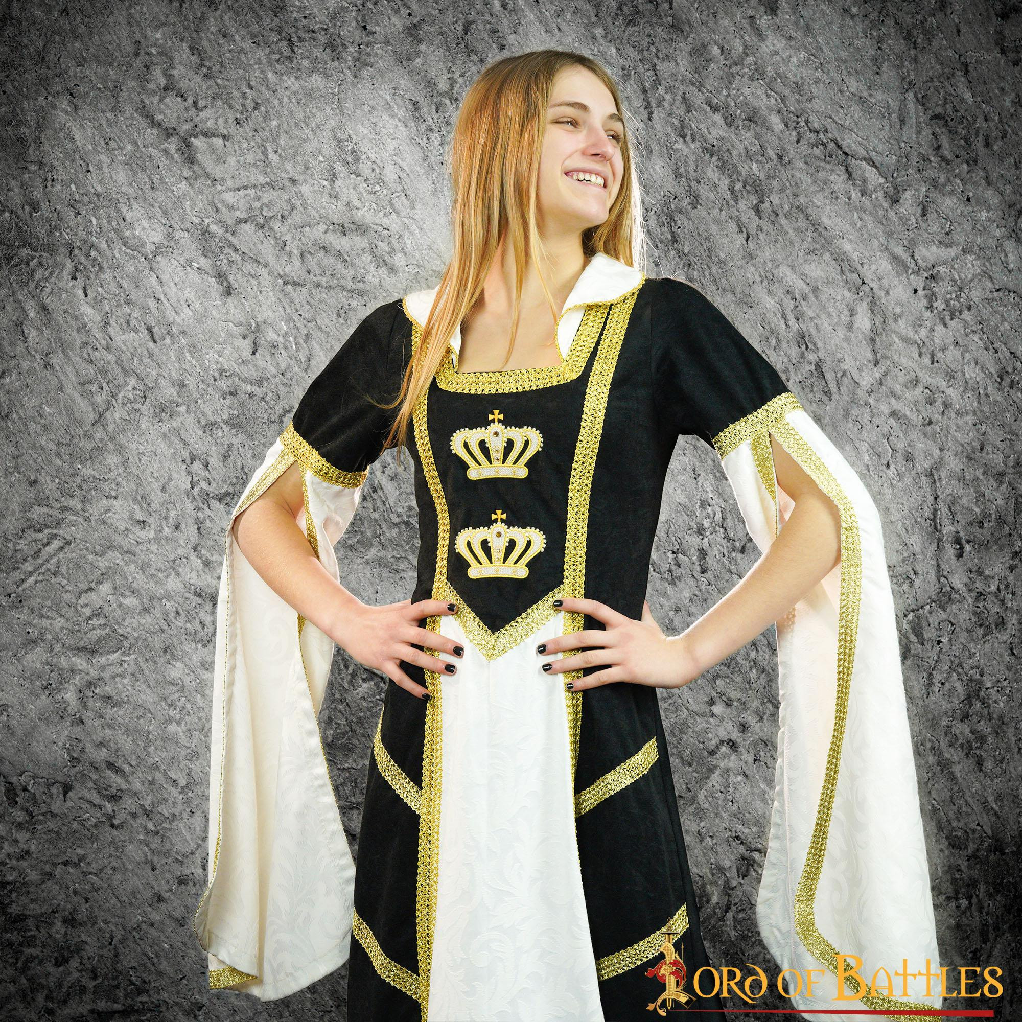 Vestido Medieval Reina en verde botella