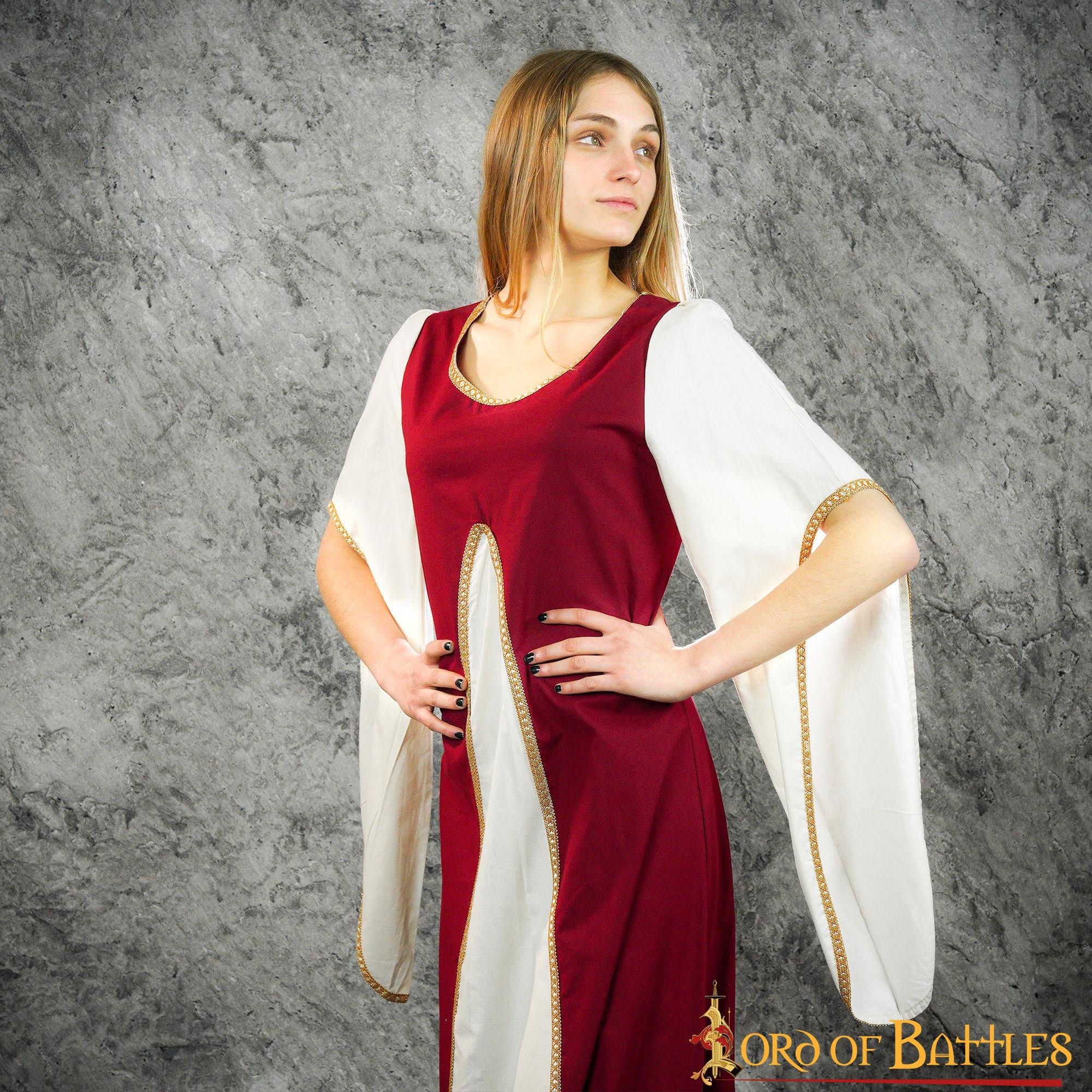 Vestido Medieval Cortesana Aelis - Granate