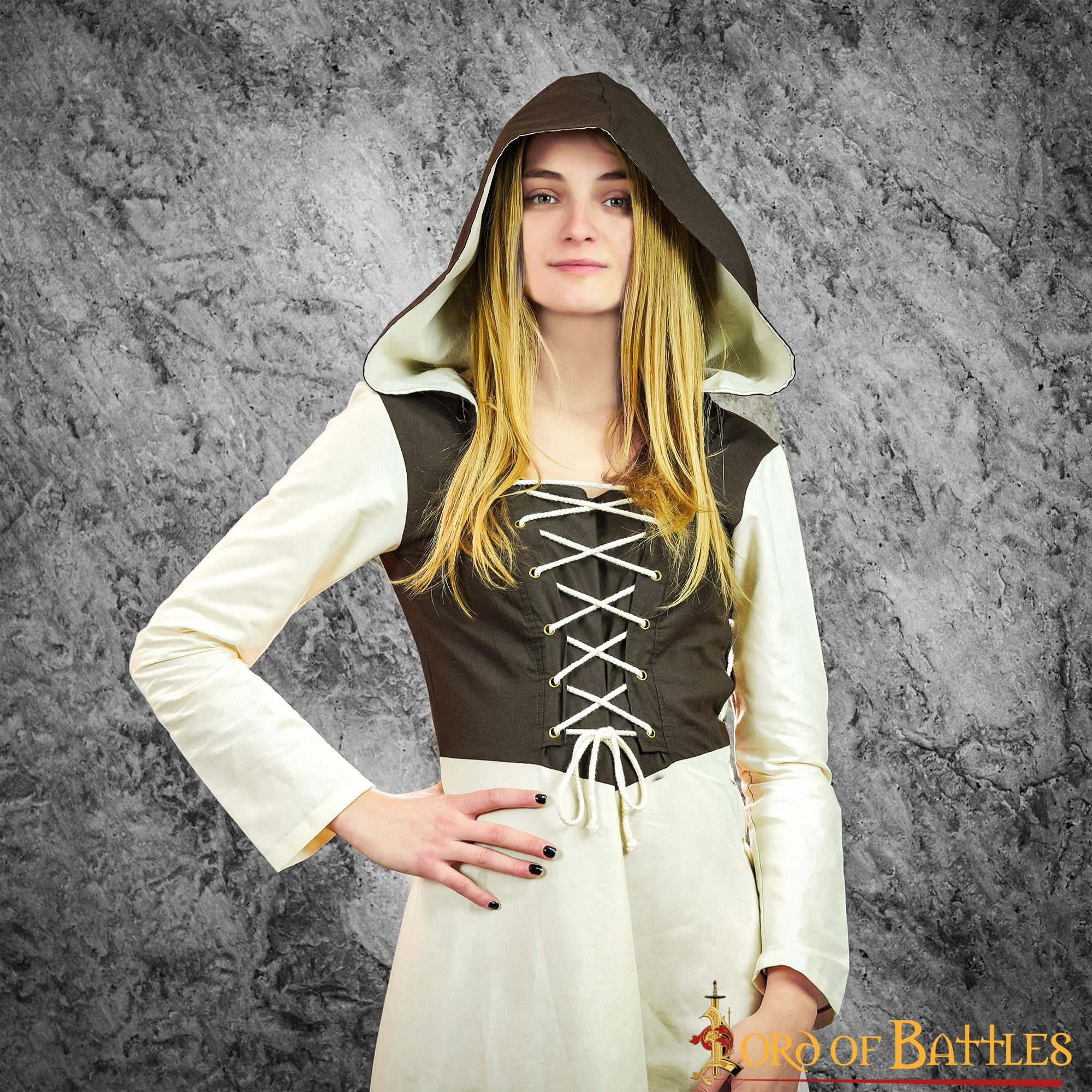 Vestido Medieval Mujer Eyra - Crudo
