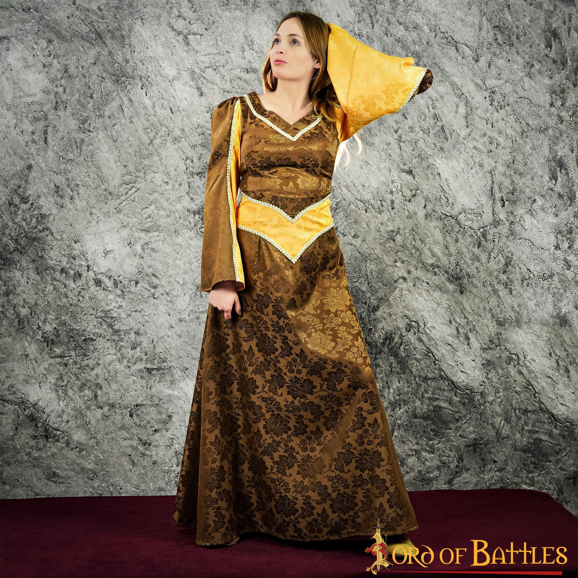 Vestido medieval mujer Sabat con brocados