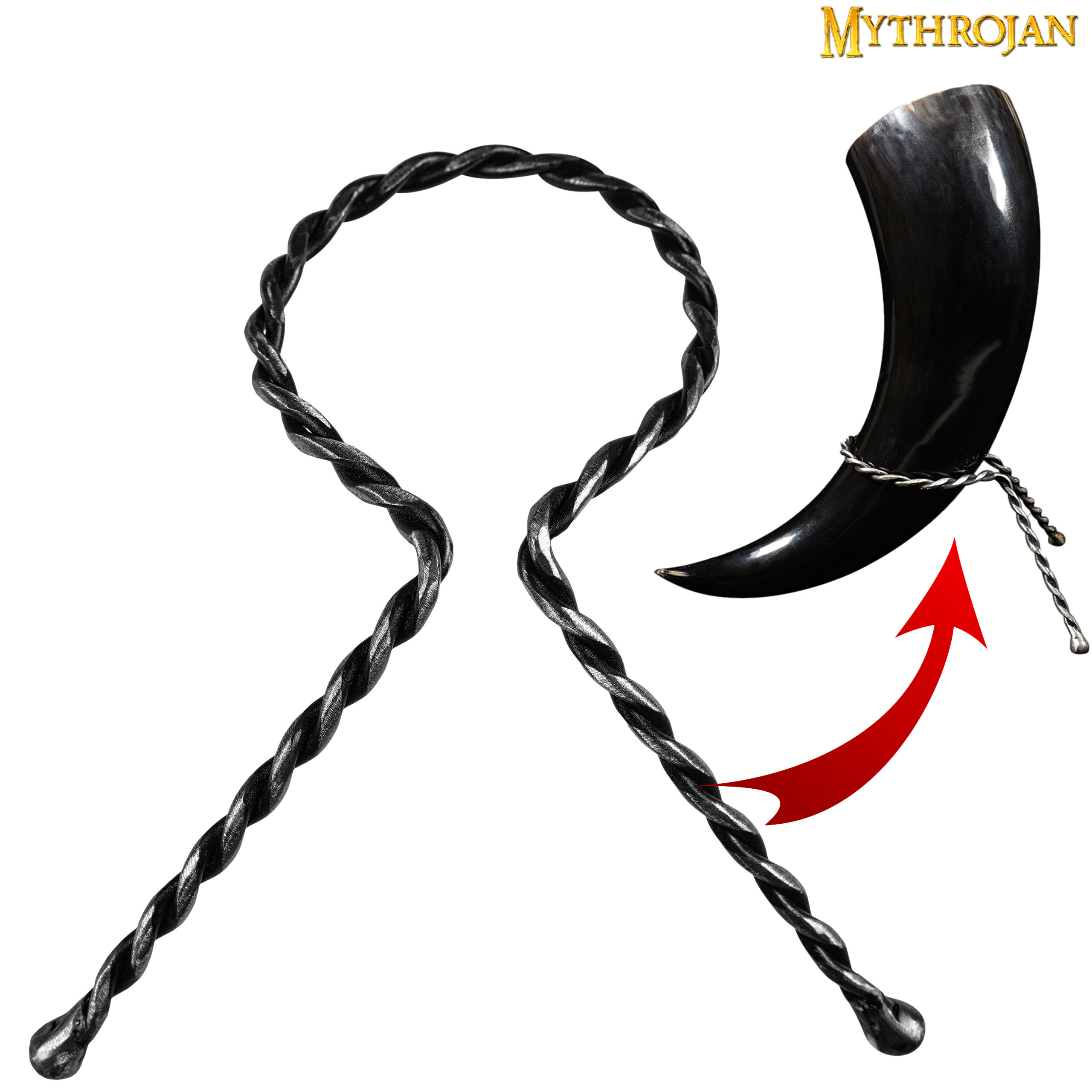 Soporte para cuernos de hierro forjado