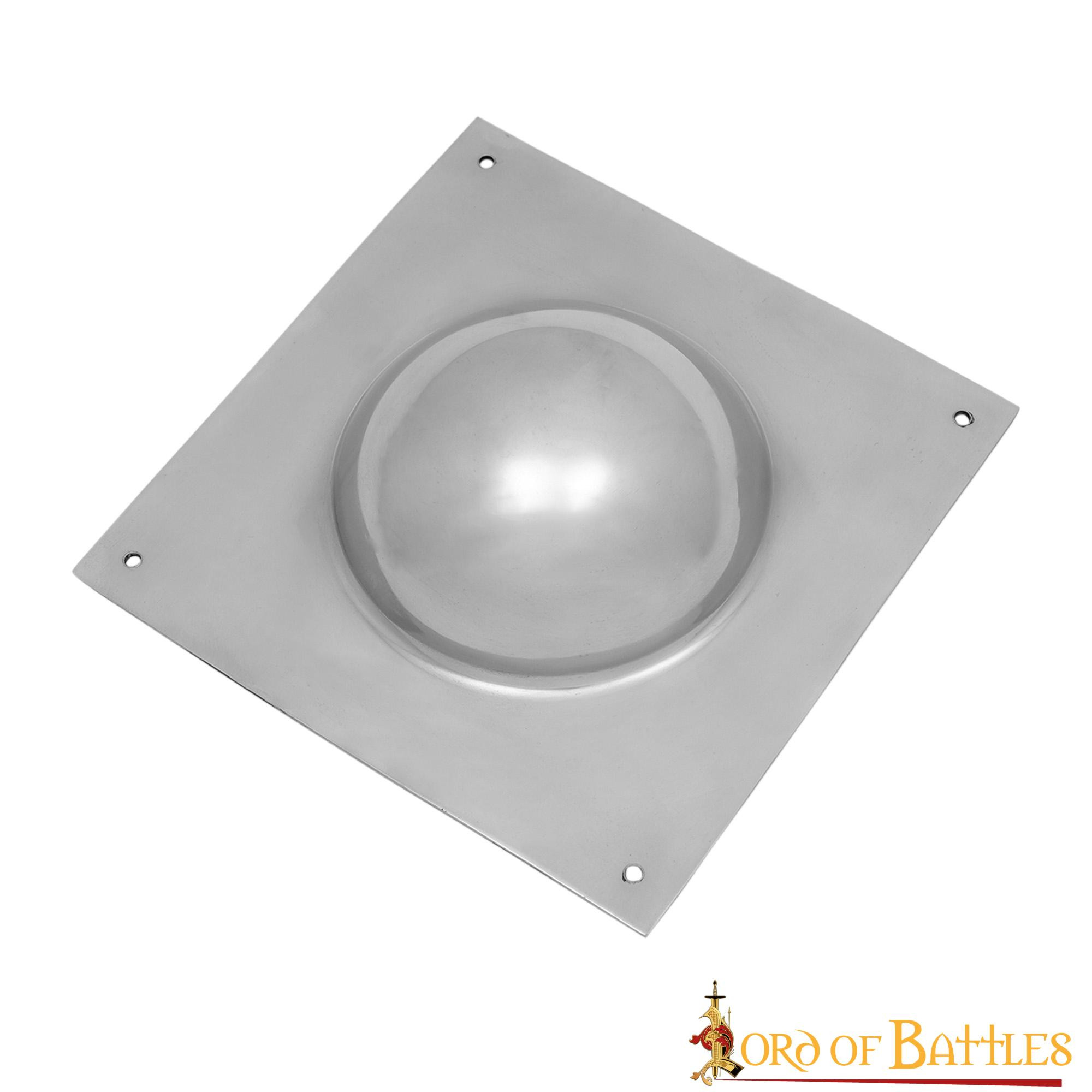 Umbo para escudos romanos, acabado plata (22x22 cm.)