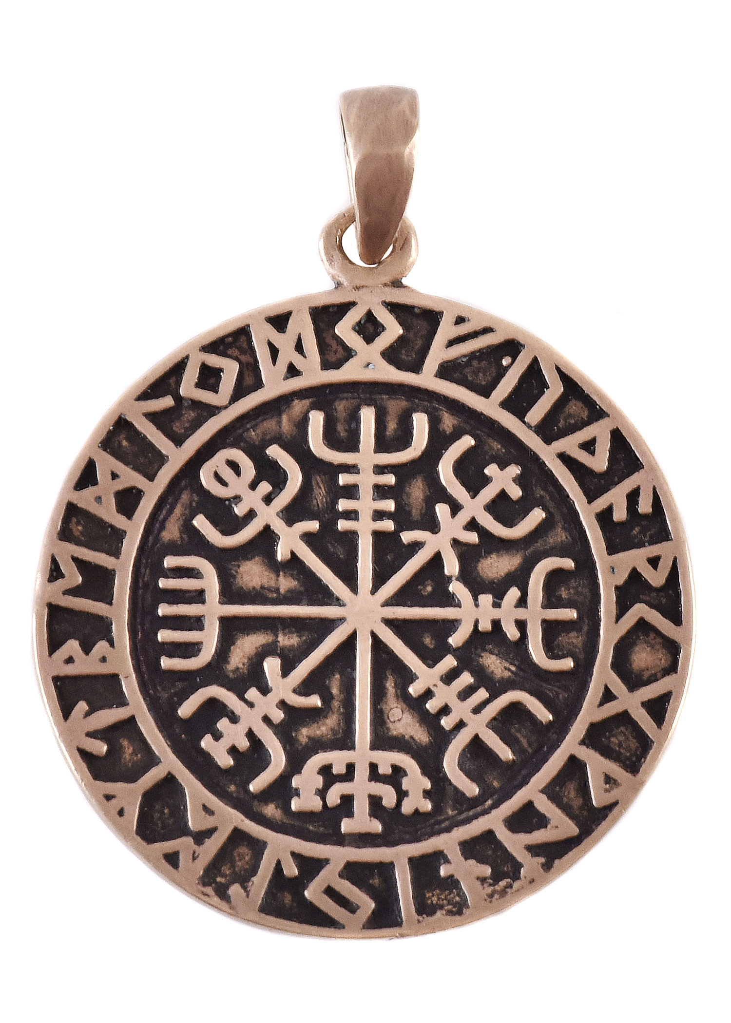 Colgante Vikingo Vegvísir en bronce
