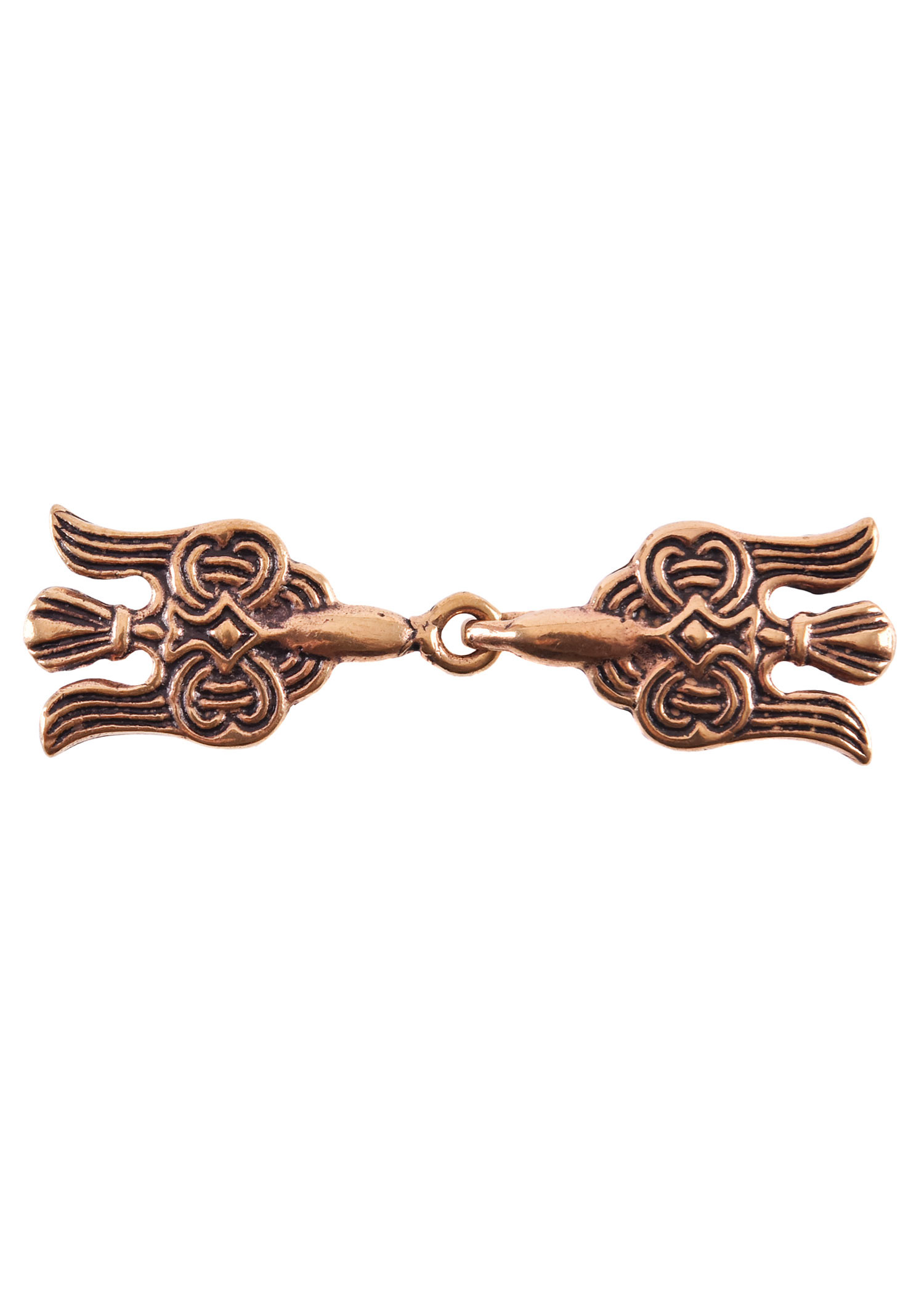 Broche de capa Vikingo Hugin y Munin, en bronce