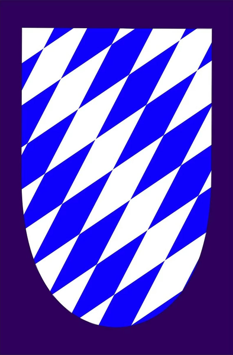 Estandarte medieval rombos azul-blanco