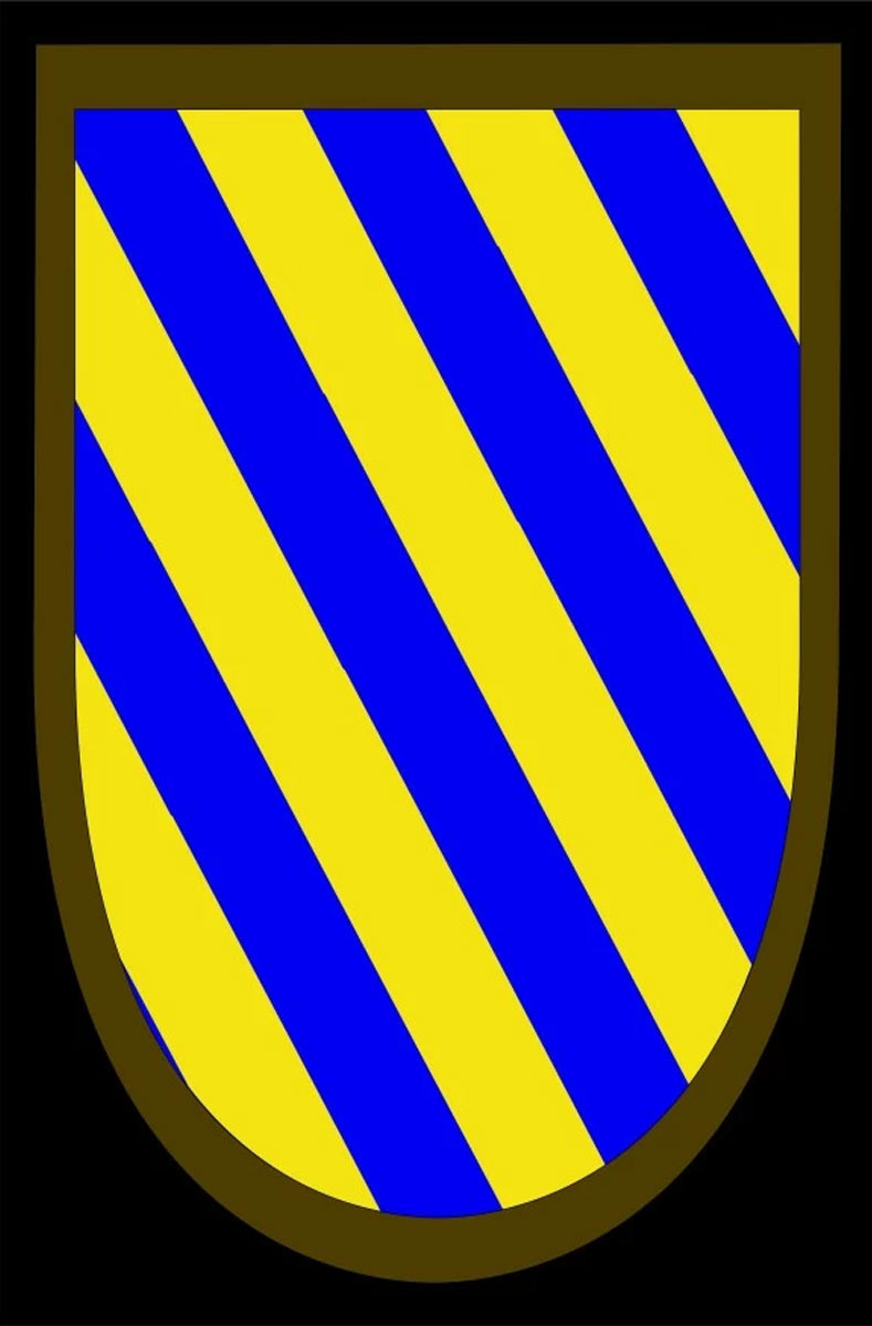 Estandarte medieval con barras diagonales