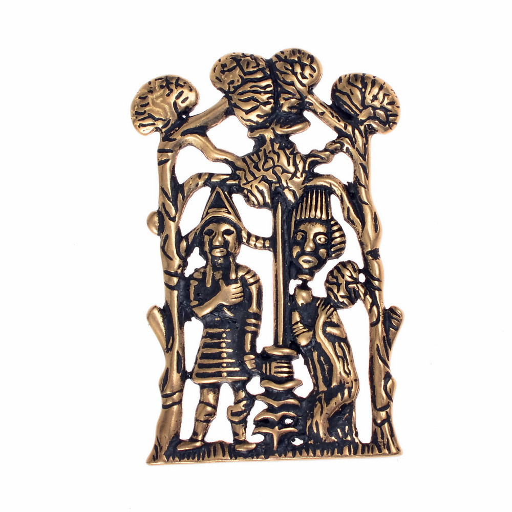 Broche en bronce Señal de Peregrino Cabeza de St. Albans