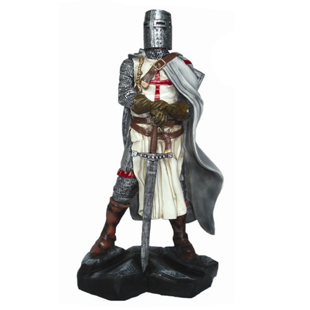 Caballero medieval en miniatura Templario con espada (35 cm.)