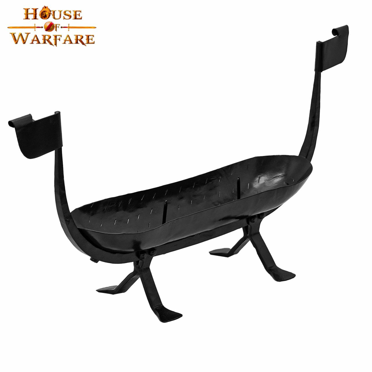 Portavelas barco vikingo en forja (20,5x30,5 cm.)