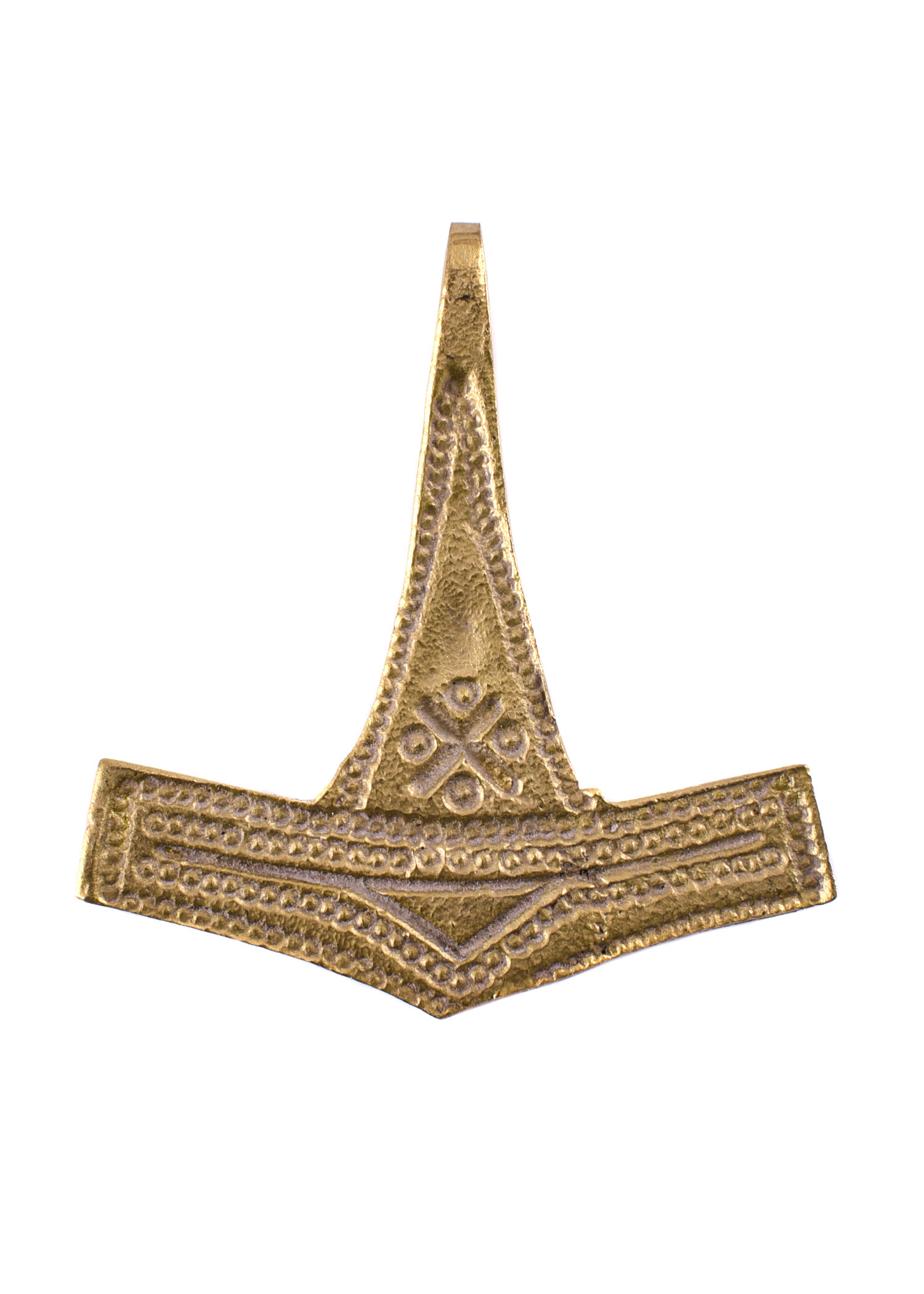 Colgante vikingo Martillo de Thor, latón (3 cm.)