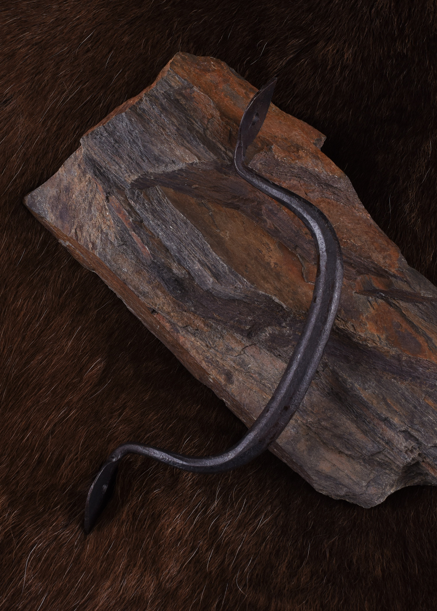 Manilla medieval hierro forjado (16,5 cm.)