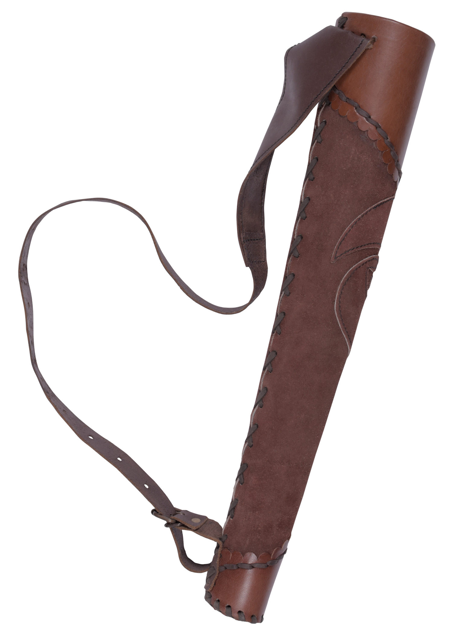 Carcaj de cuero con correa para la espalda (60 cm.)