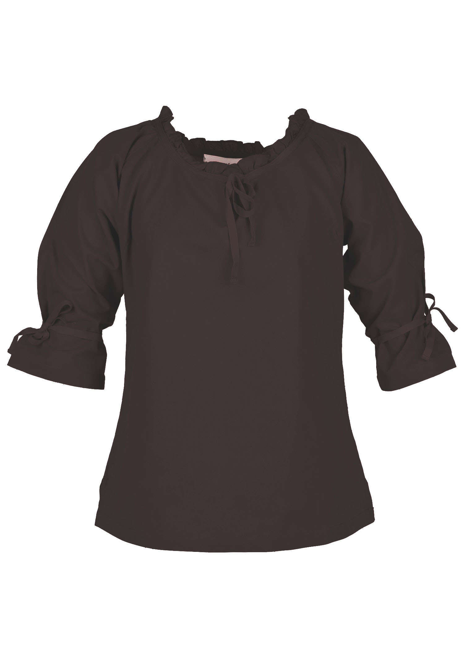 Blusa medieval mujer Birga, marrón