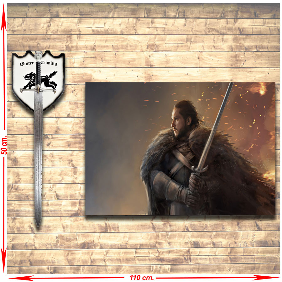 Pack estandarte y espada de Jon Snow, Juego de Tronos