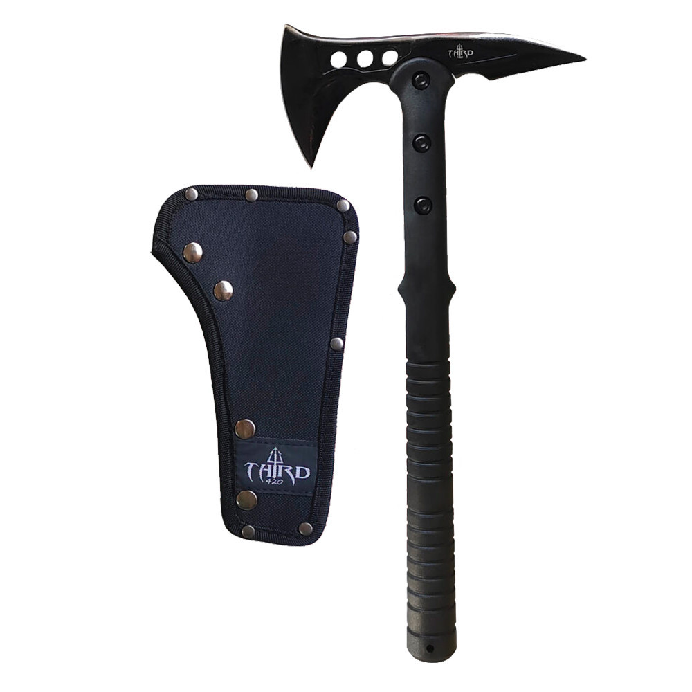 Hacha Táctica Third en acero 420 negro, 39 cm.