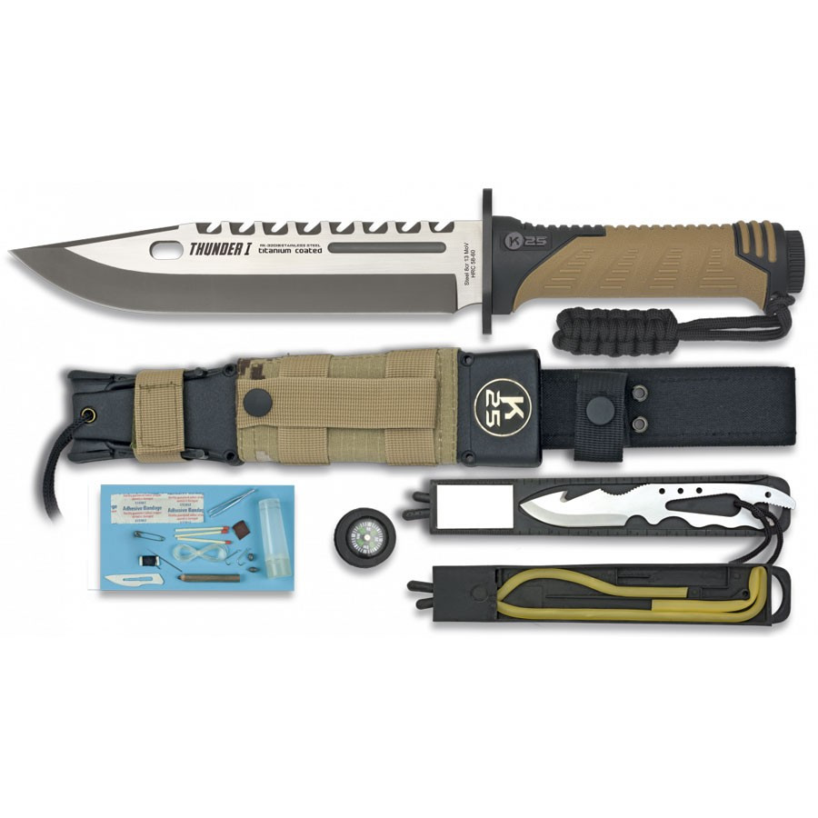 Cuchillo táctico Thunder I Camo Sand