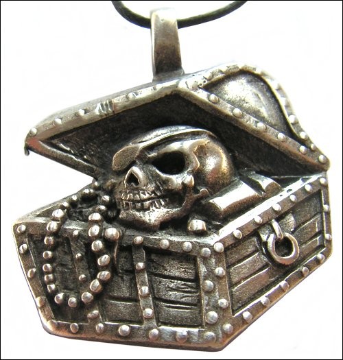 Colgante baul tesoro pirata