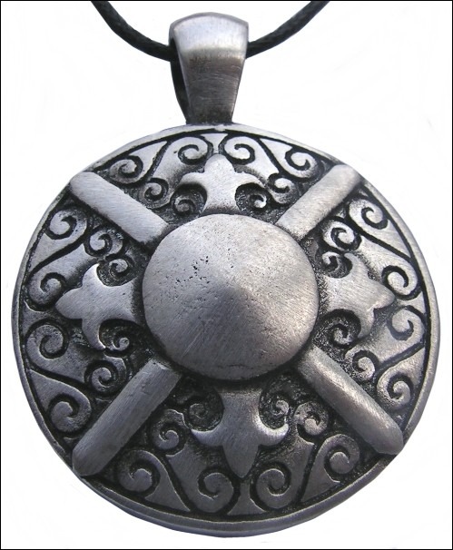 Colgante escudo griego