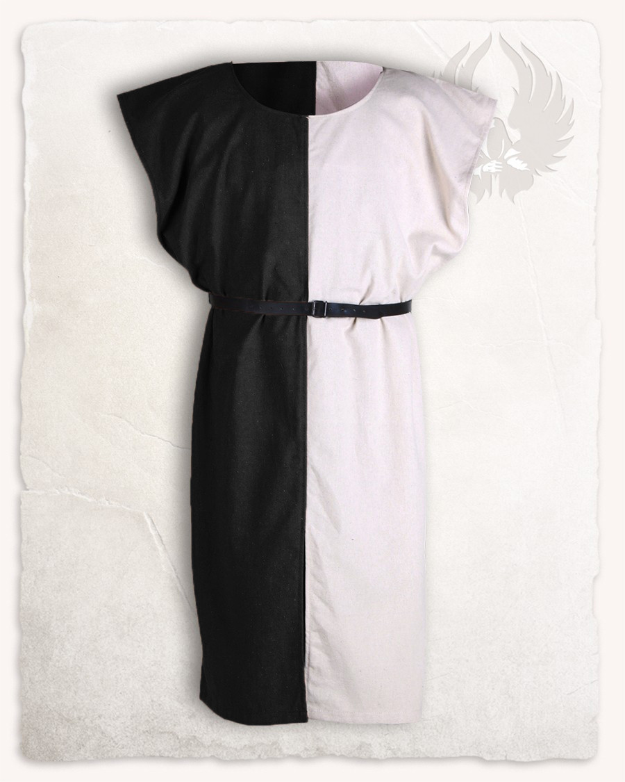 Tabardo bicolor negro-crema modelo Ignaz