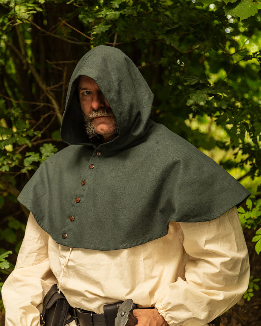 Gugel o capucha nórdica modelo Notker, verde