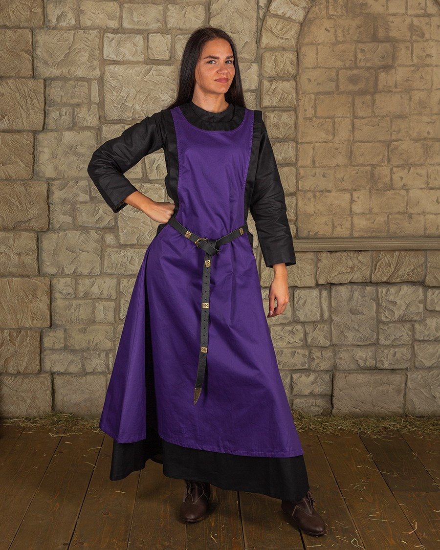 Vestido medieval dama Juliana, color lila