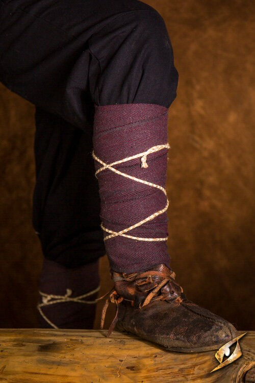 Winingas enroscadas vikingas, color Gris-Burdeos