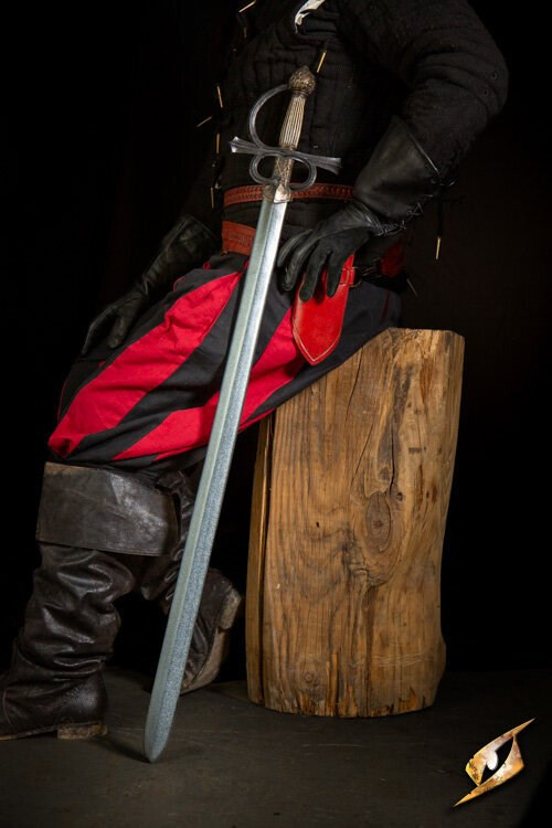 Espada rapiera de látex modelo Rillet empuñadura blanco marfil (LARP)