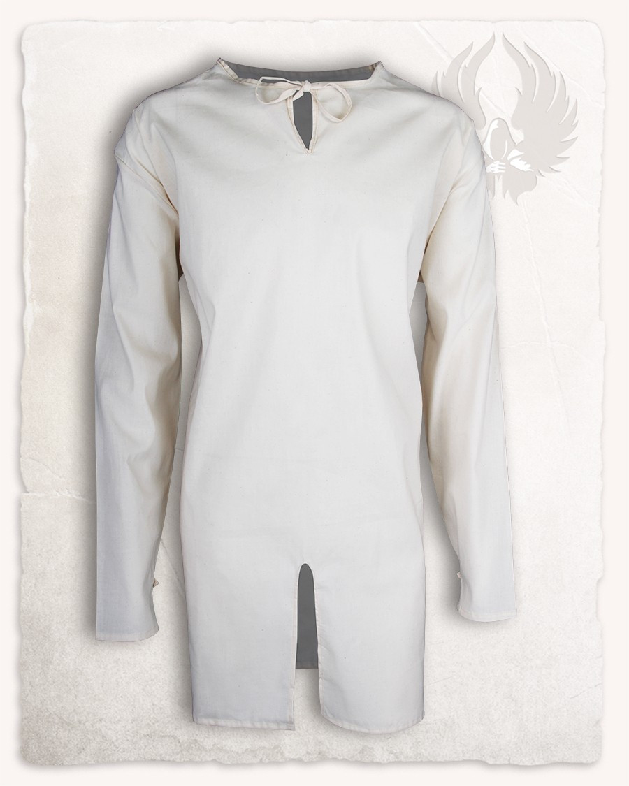 Túnica medieval en algodón crema modelo Wolfram