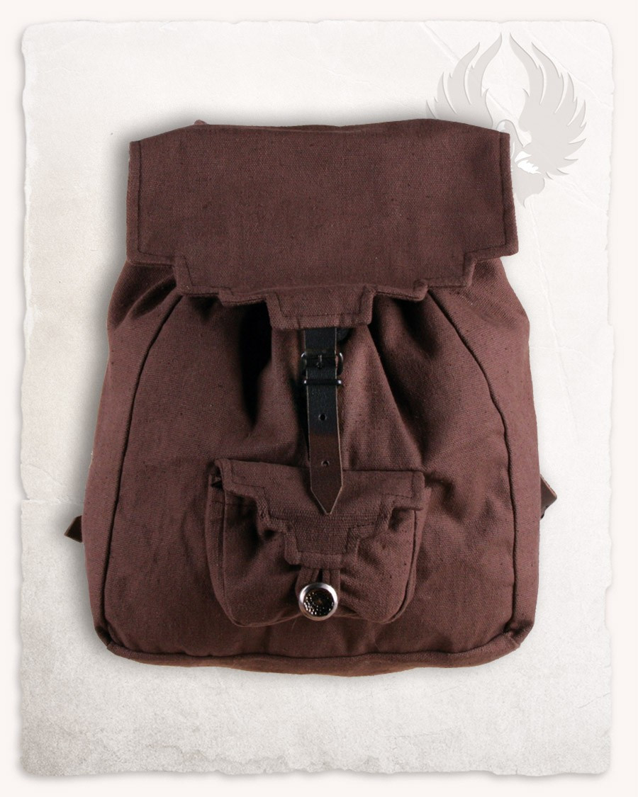 Mochila medieval en algodón modelo Borchard, color marrón