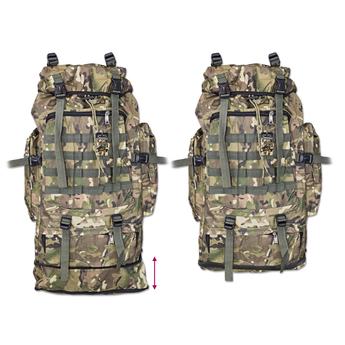 Mochila táctica Barbaric Camo, 60L