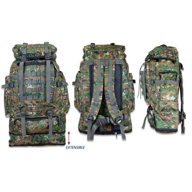 Mochila táctica Barbaric Camo Pixel, 60L