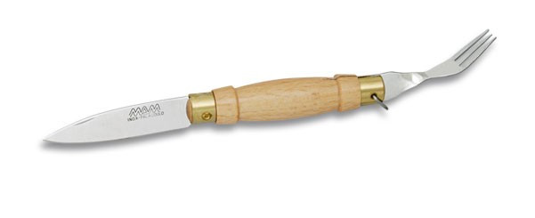Navaja con tenedor en el mango, hoja 6 cms.