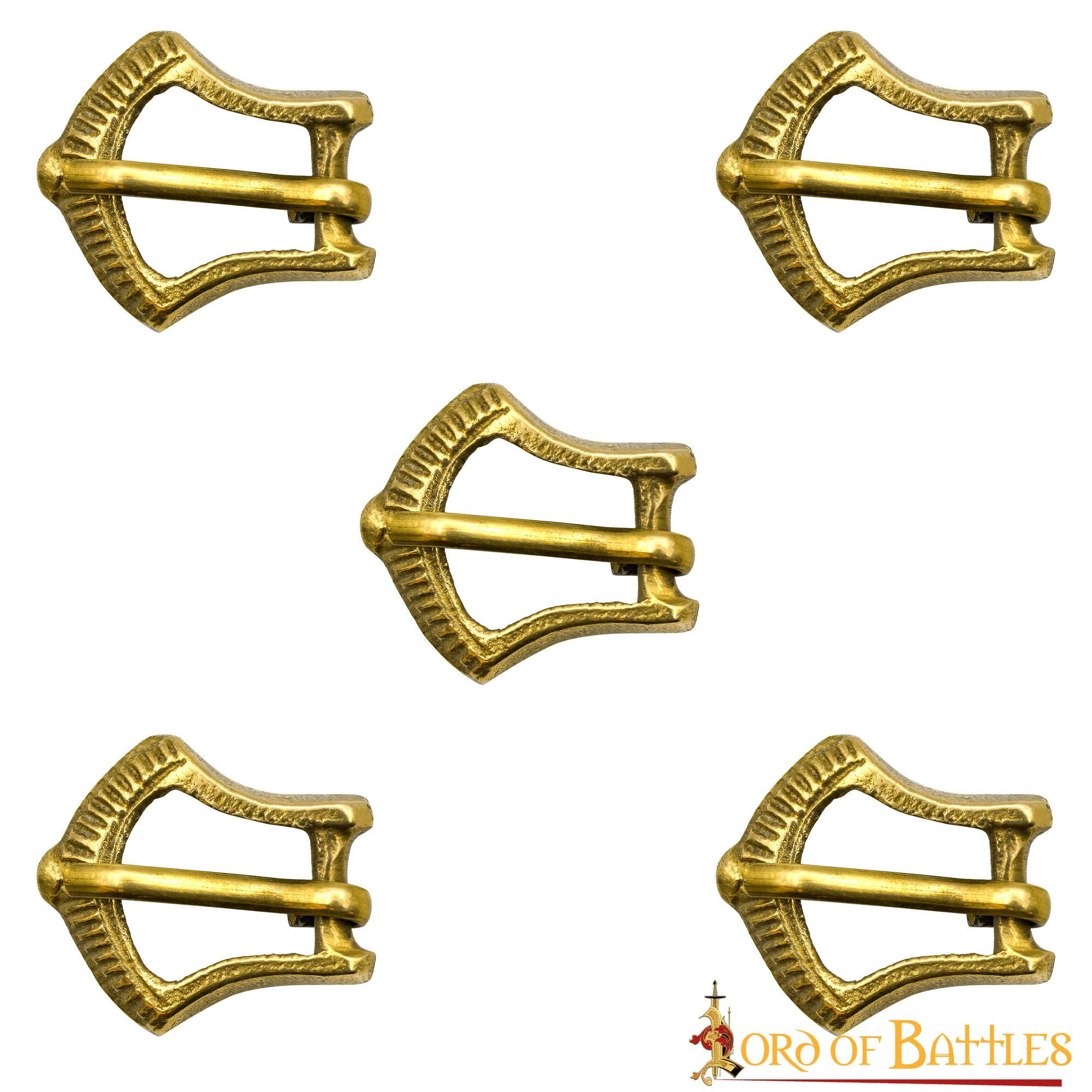 Set 5 hebillas medievales pequeñas para cinturón