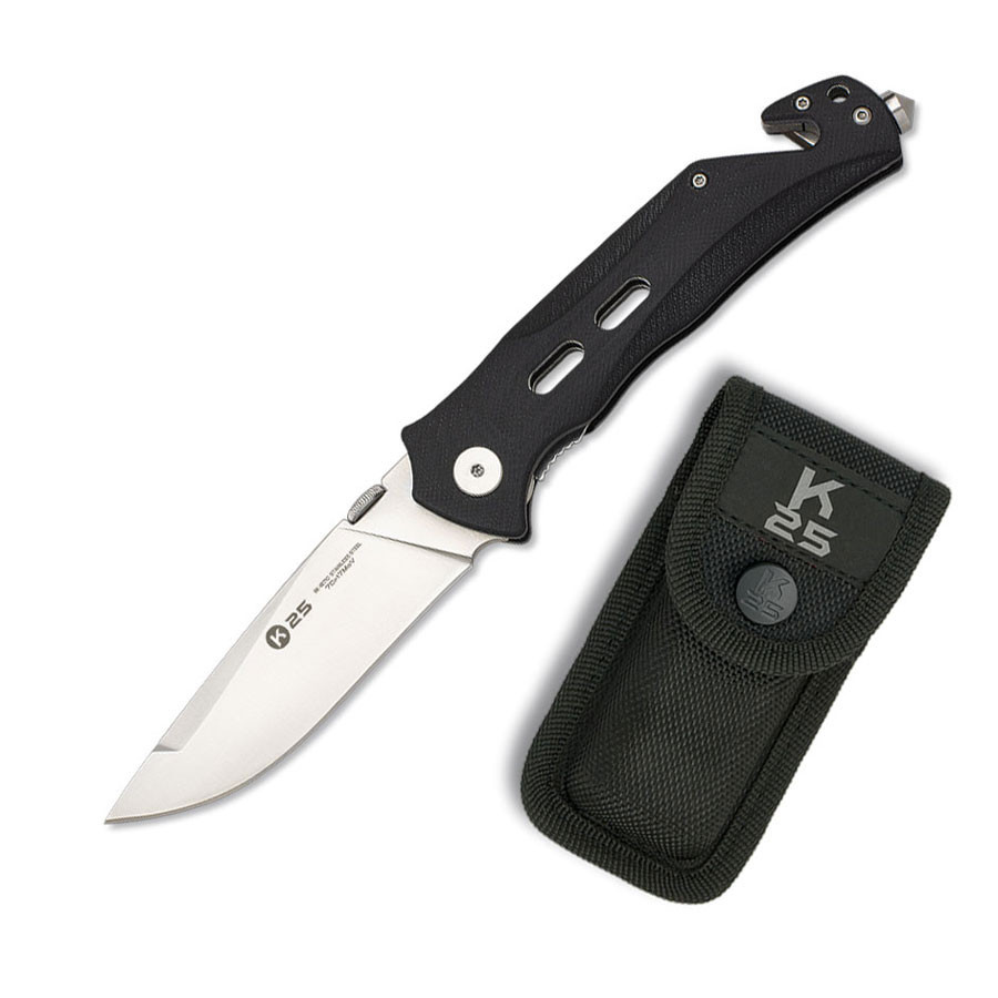 Navaja de rescate K25 empuñadura G10 (hoja 9 cm.)