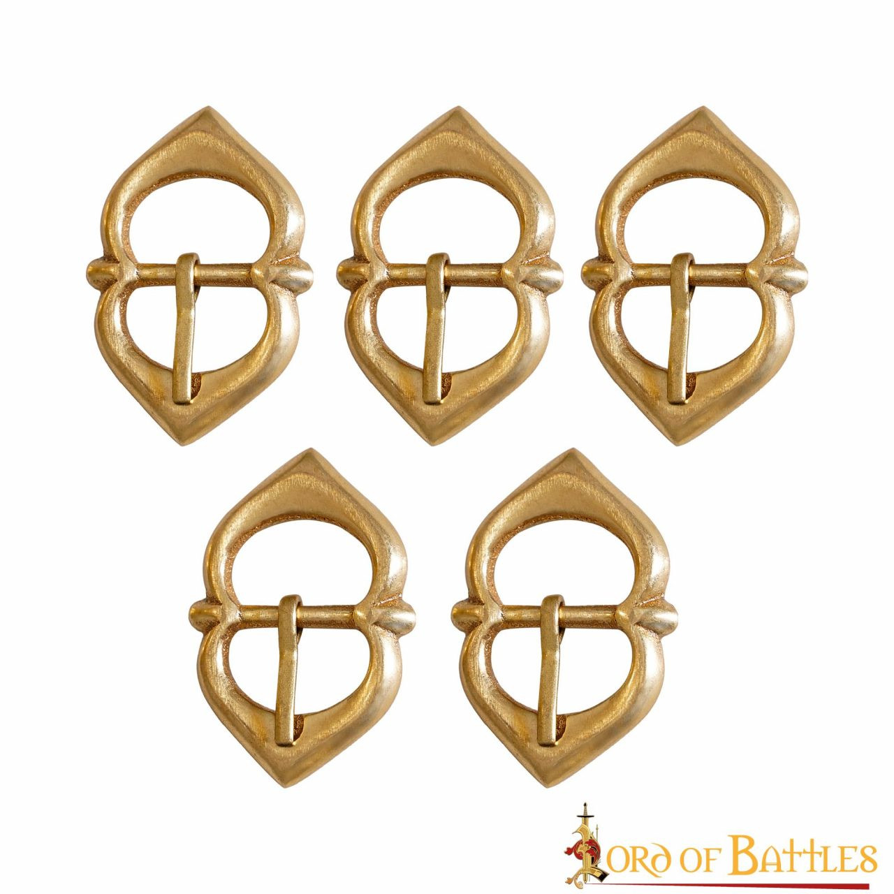 Set 5 hebillas en latón para correas de armaduras