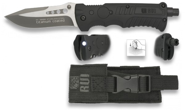 Navaja Táctica K25 con luz y rompecristales